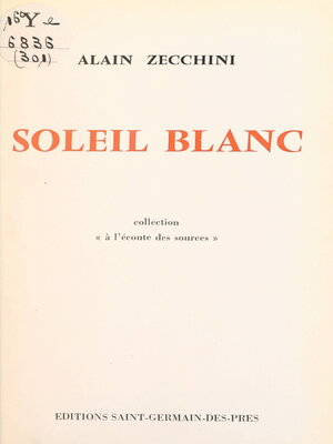cover image of Soleil blanc